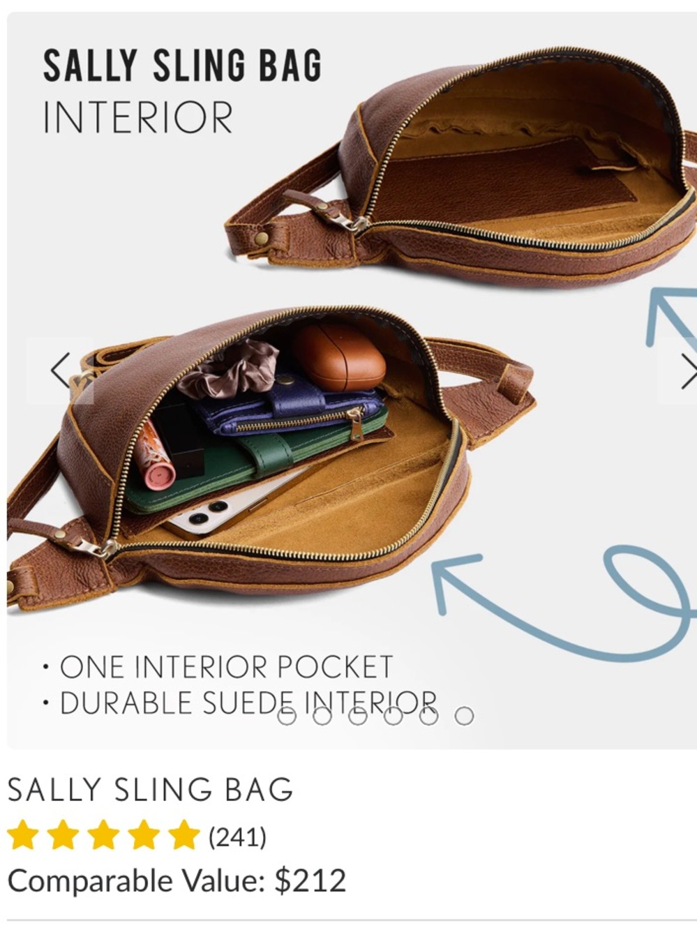 LAST CALL! WANT IT? BUY IT! PORTLAND  LEATHER COMPANY COLD BREW SALLY SLING BAG - Picture 14 of 14